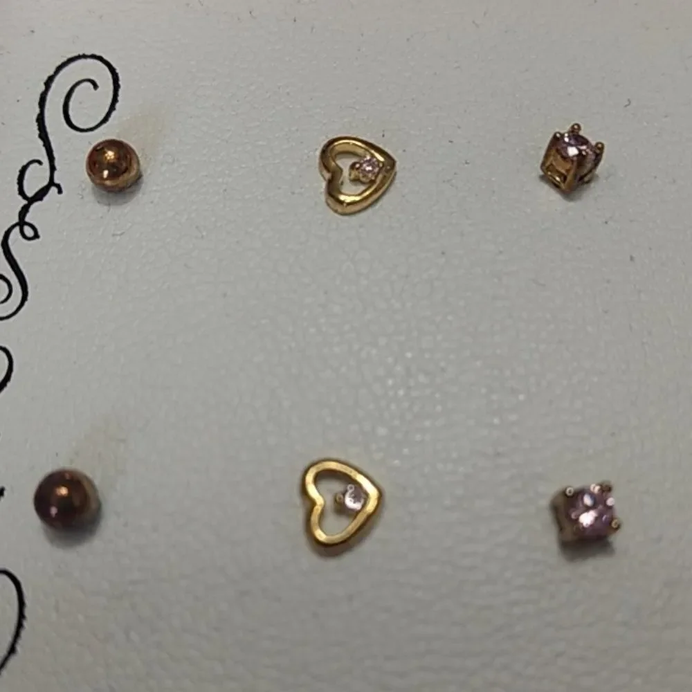 Sterling silver children's earrings set